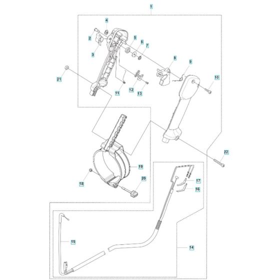 Throttle Control Assembly for Husqvarna 580BTS Mark III Blower