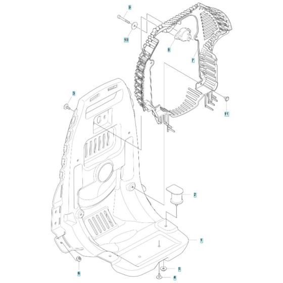 Frame Assembly for Husqvarna 580BTS Mark III Blower