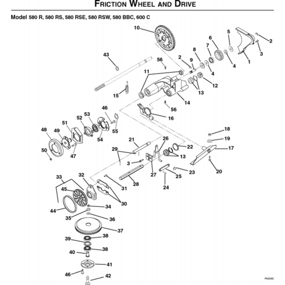 Drive Assembly for Husqvarna 580 R Series 5 Consumer Lawn Mowers