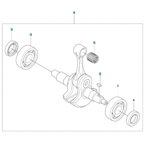 Crankshaft Assembly for Husqvarna 590BFS Blower