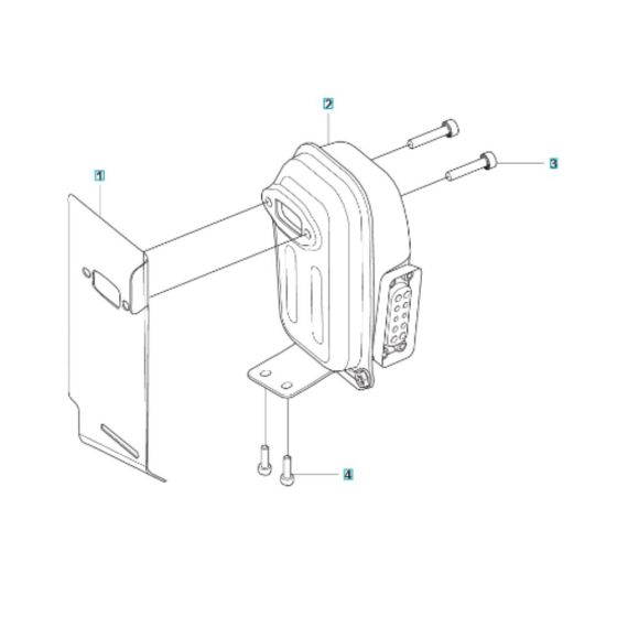 Muffler Assembly for Husqvarna 590BFS Blower