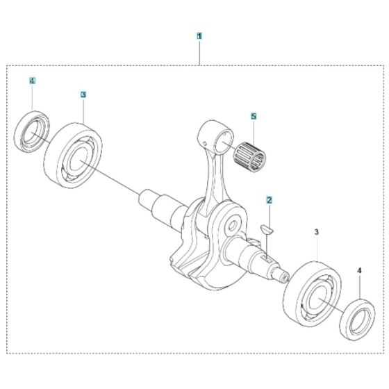 Crankshaft Assembly for Husqvarna 590BTS Blower