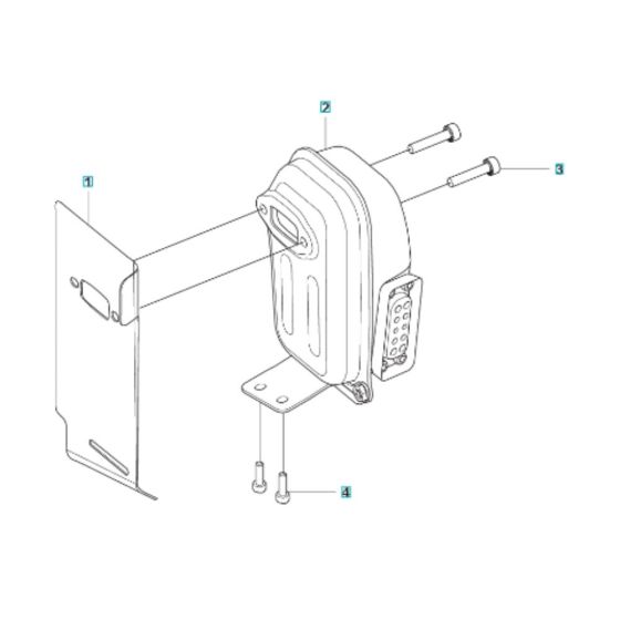 Muffler Assembly for Husqvarna 590BTS Blower