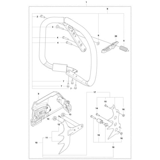 Handle Wrap for Husqvarna 592 XP Chainsaw