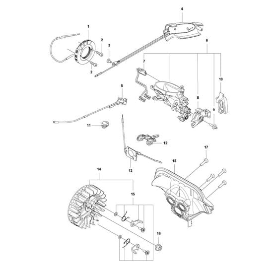 Heated Handle - 2 for Husqvarna 592 XPG Chainsaw