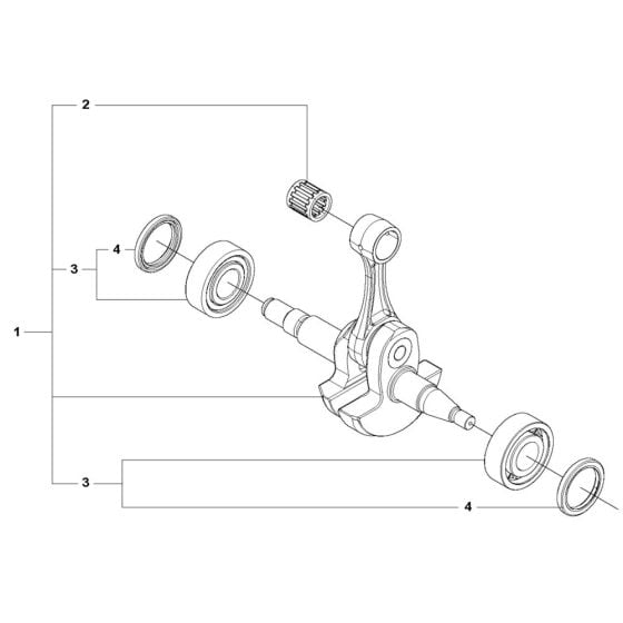 Crankshaft for Husqvarna 592 XP-XPG Chainsaw