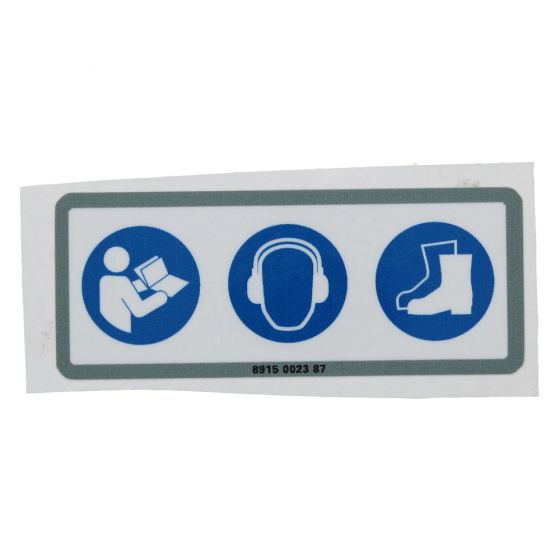 Label Safety for Husqvarna BG 244, BG 245, BG 375 Edger Trowel - 594 65 96-01