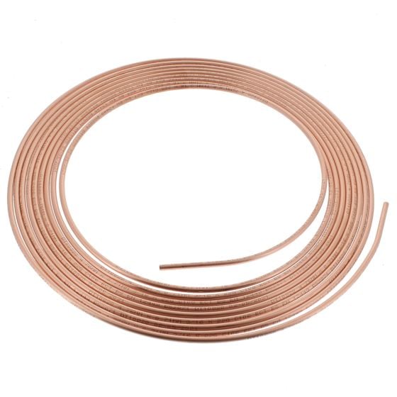 Copper Pipe 22 Gauge, Length: 25ft - O.D: 3/16"