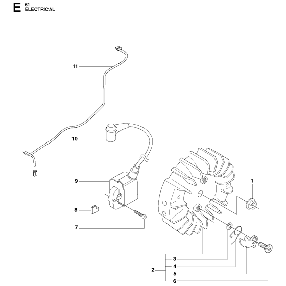 Electrical Assembly For Husqvarna 61 Chainsaw 