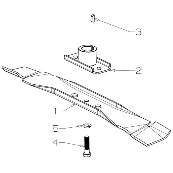 Blade (485mm) Assembly for Masport 625AL (2015 Sep 479903) Mower