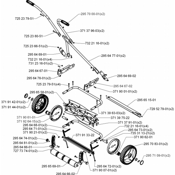 Complete Product Assembly for Husqvarna 64 Commercial Lawn Mower