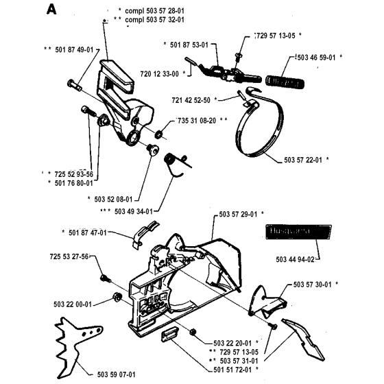 Chain Brake Assembly For Husqvarna 66 Chainsaw 