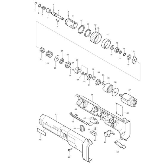 Complete Assembly for Makita 6705D 9.6V In-Line Screwdriver Drill