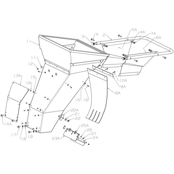 Chute Assembly (536940) for Masport 6.5XL Shredder