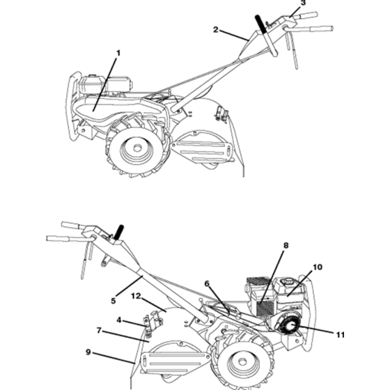 Decals for Husqvarna 700 DRT Cultivator/Tiller