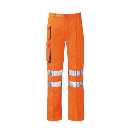 High Visibility Combat Trousers, Orange - Sizes: 32", 34", 36", 38"