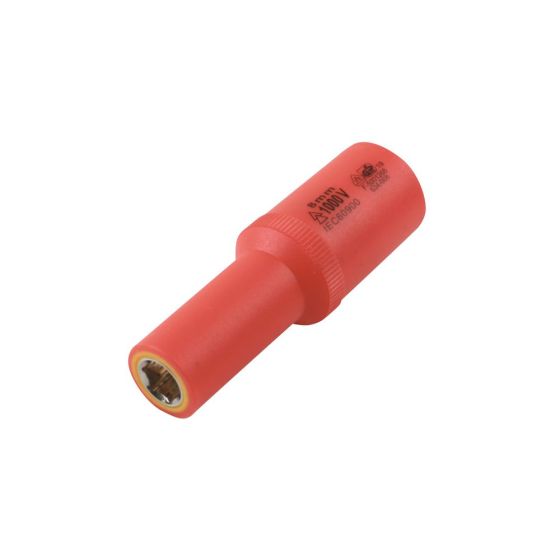 Insulated Deep Magnetic Socket 3/8"D 8mm