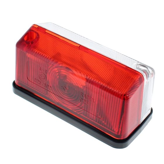 Red/White Side Marker Lamp - EU approved Vertical Mounting Bracket