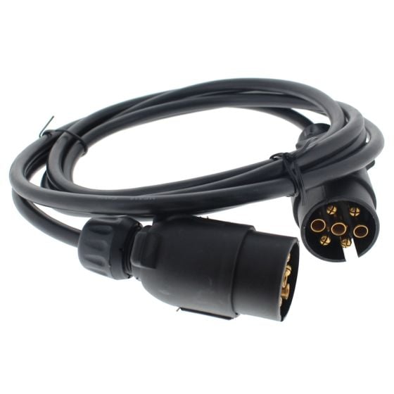 2.5M 7 core Connecting Lead c/w 2 x 7 pin plugs, for lighting to trailers