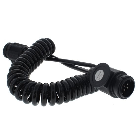 2.5M 8 Core Curly Connecting Lead c/w 8 pin plug to 8 pin plug for lighting