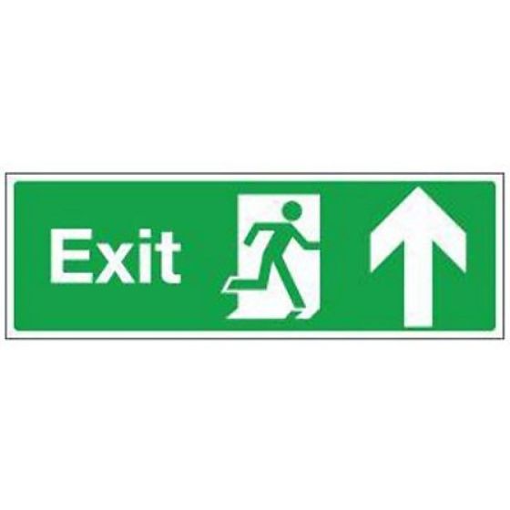 Fire Exit Sign Semi Rigid Plastic - 400x150mm