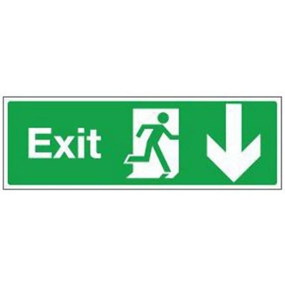 'Fire Exit' Sign Semi Rigid Plastic 400mm x 150mm