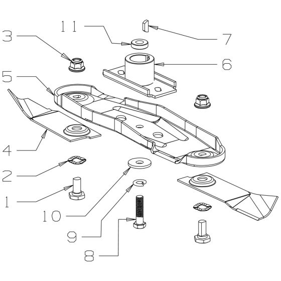 540mm Quick Cut Blade Assembly for Masport 800AL SP 2014 Apr Mower