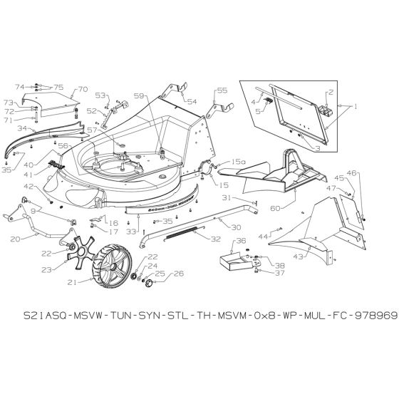 Deck Assembly for Masport 800AL SP 2014 Apr Mower