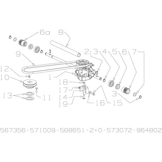 Gearbox Assembly for Masport 800AL SP 2014 Apr Mower