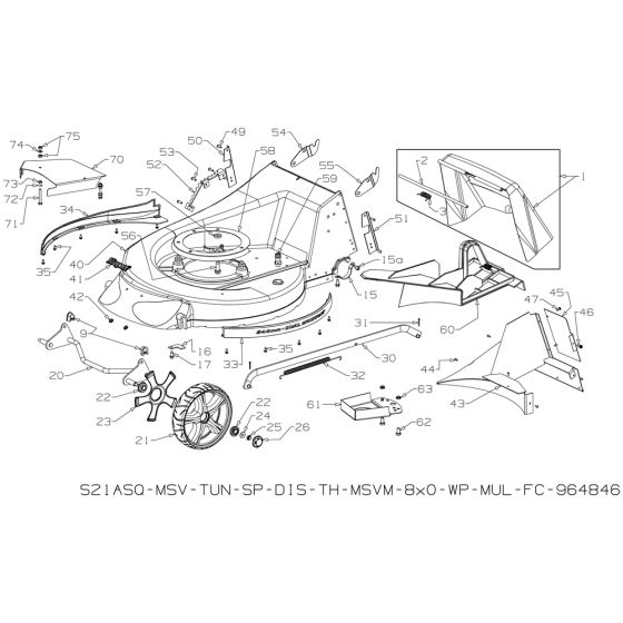 Deck Assembly for Masport 800AL SP 2018 Oct Mower