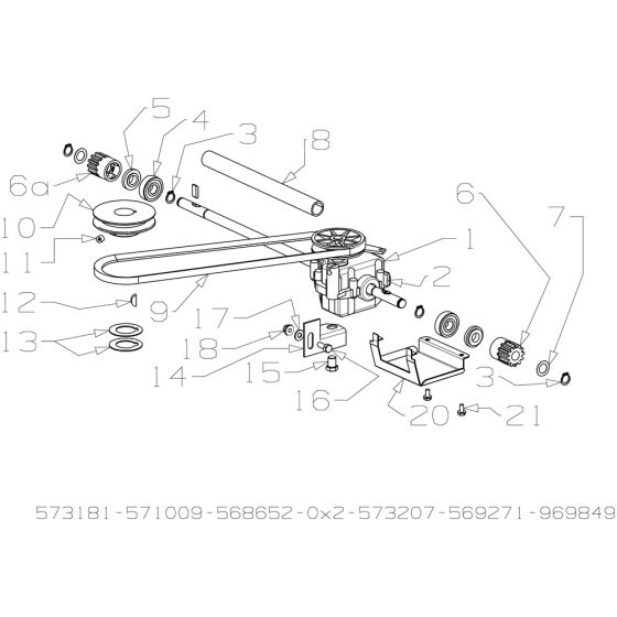 Gearbox Assembly for Masport 800AL SP 2018 Oct Mower