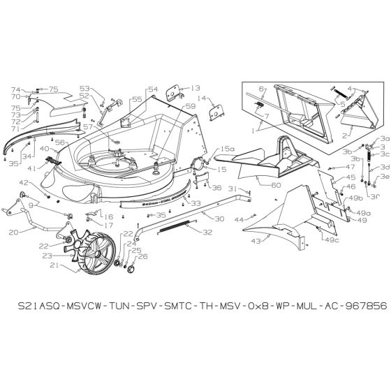 Deck Assembly for Masport 800AL SPV 2012 Feb Mower