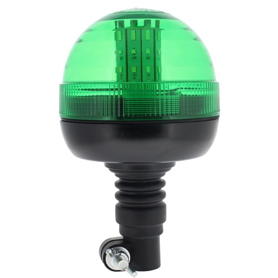 LED Green Flashing Beacon (1/2 Lens) - Flexi DIN Spigot Fixing