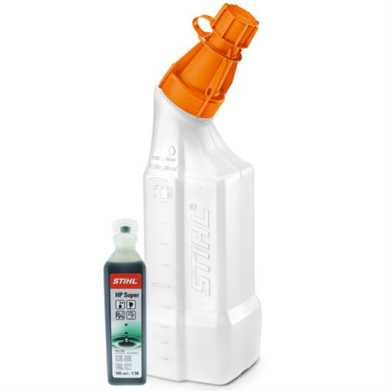 Stihl Mixing Bottle & HP Super 2-Stroke Oil 100ml Kit