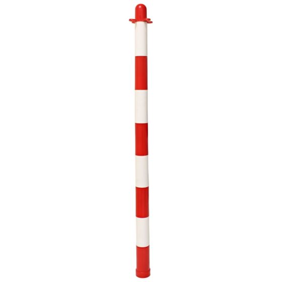 Plastic Post for Chain - Red and White