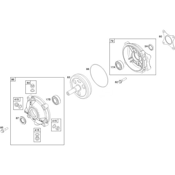 Gear Reduction Assembly for Briggs and Stratton Model No.83132-1035-F1 Horizontal Shaft Engine