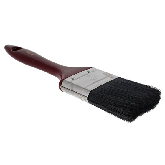 Paint Brush High Quality Maroon Lacquered Wooden Handled - Size: 2"