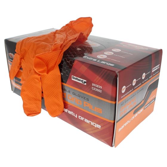 OnHand Nitrile Grip Plus Disposable Gloves (90 Pack) - XL