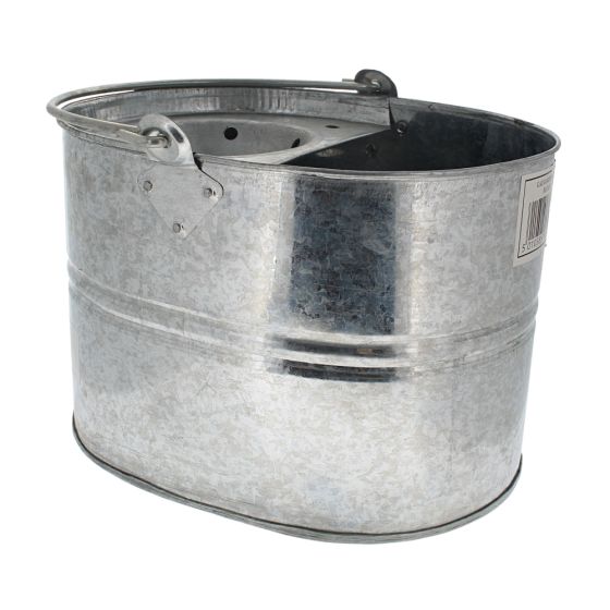 Galvanised Steel Mop Bucket with Strainer & Handle - 895185