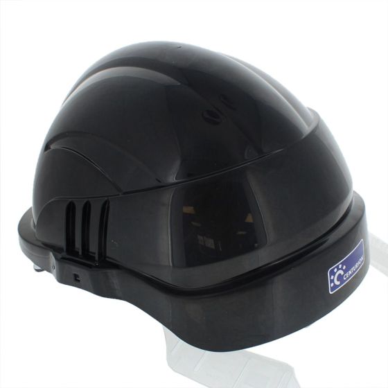 Vision Plus ABS Safety Helmet c/w Integrated Retractable Visor Black