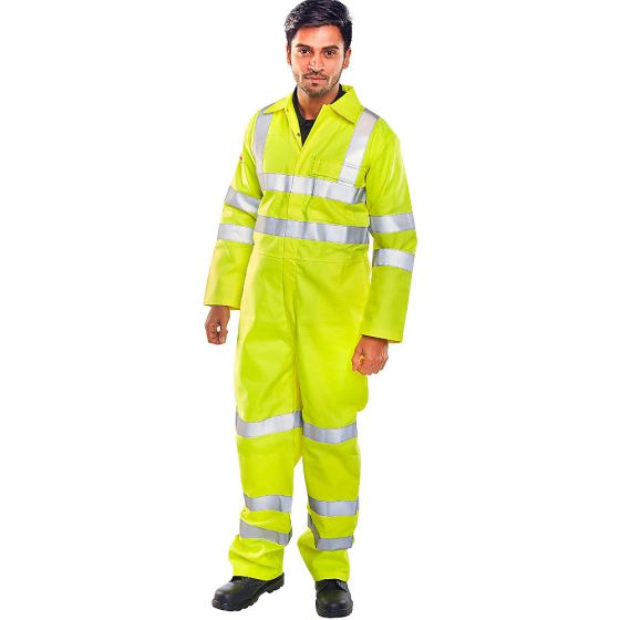 Boiler-Suit Tesla Fire Retardant Anti Static En471 Saturn Yellow