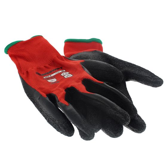 Multi Purpose Glove Knitted Poly Base Latex Coated Palm & Fingers Black - Size Medium 