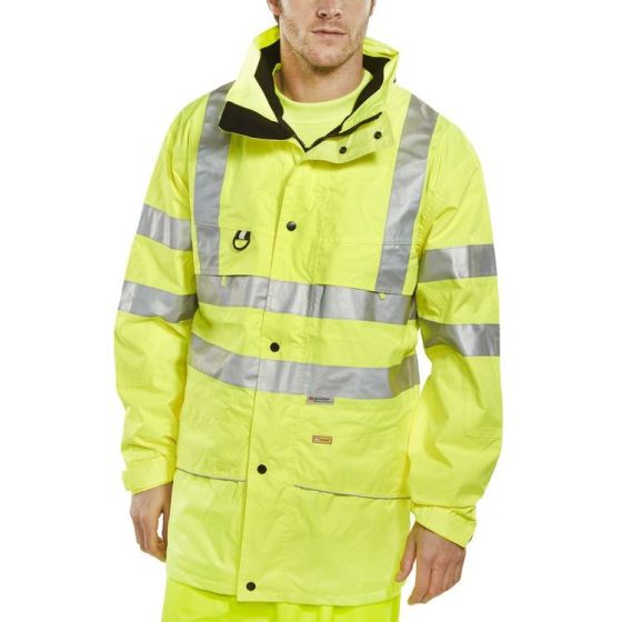 Carnoustie Jacket EN471 Hi-Vis Class 3 - Detachable Hood Saturn Yellow