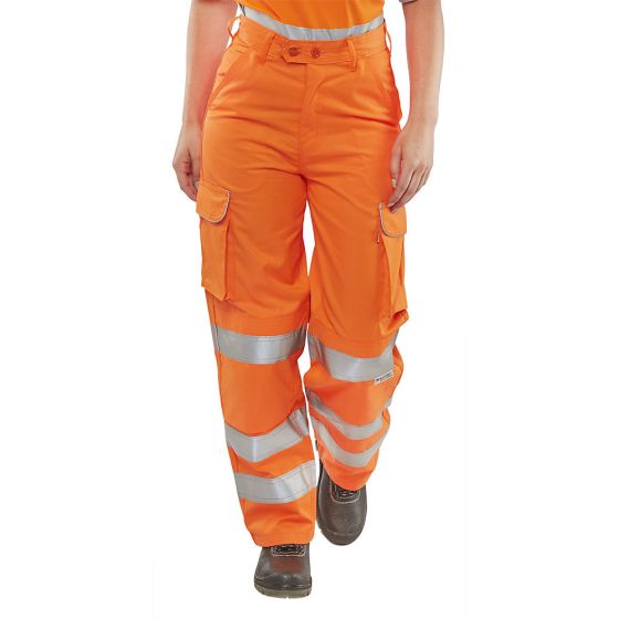 Ladies Rail-Spec Trousers Poly Cotton GO/RT 3279. Issue 8 2013 Orange