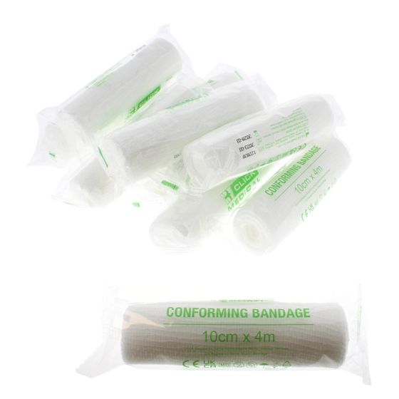 Medical Conforming Bandage 7.5cm X 4.5m Holds Dressings in place (Pack of 10)