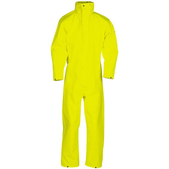 Transfer Coated Coverall Quilt lined Polyester PU Coating Saturn Yellow