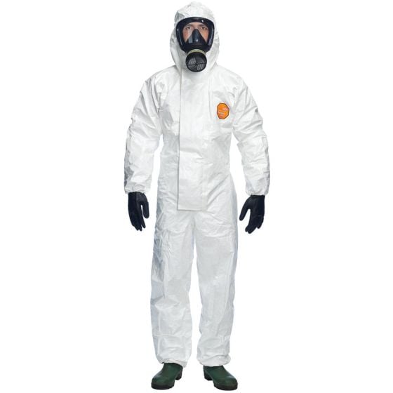 Tychem 4000s Chz5 Hooded Coverall Elasticated Face Cuff & Ankles White