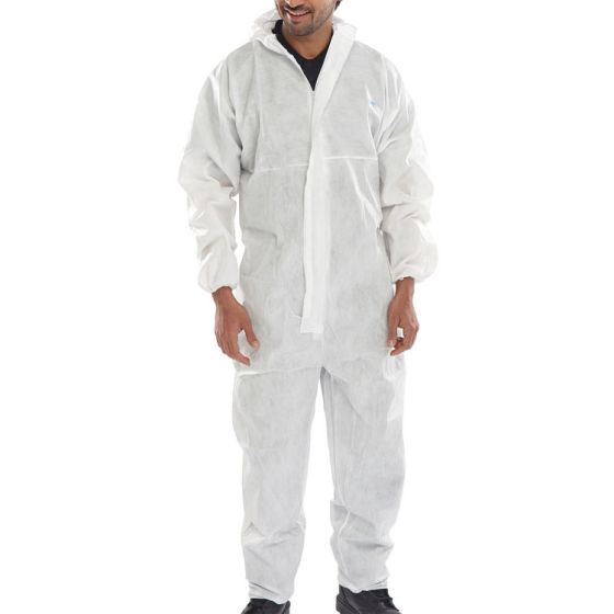 Disposable Boiler-suit Type 5/6 Reduced Spray & Splash Protection White