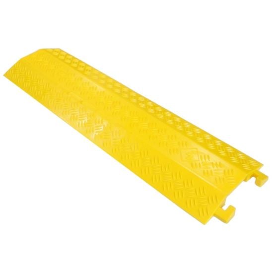 Yellow Plastic Cable Ramp for Protecting Cables from Pedestrians 1000x270x40mm