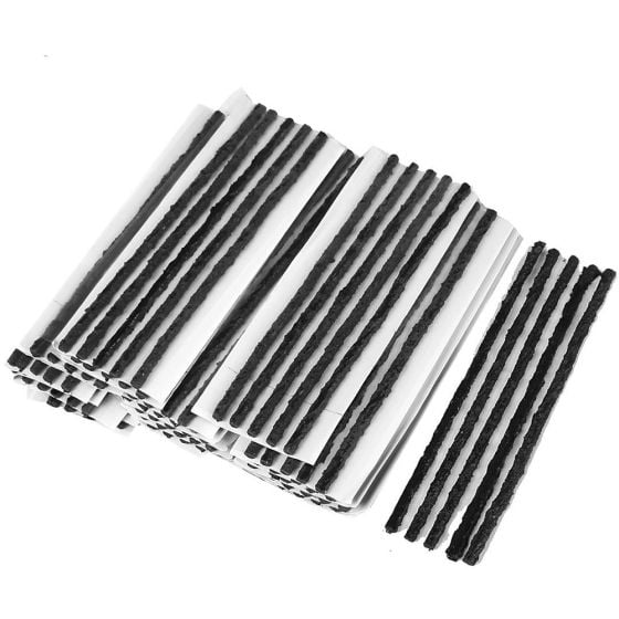 Tyre Repair String 12" Black Rubber Filler Strips - Pack of 40